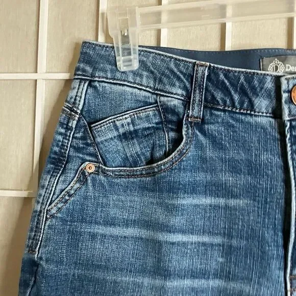 Democracy "Ab" Technology High Rise Jeans with Frayed Hem Size 12 - Picture 5 of 9